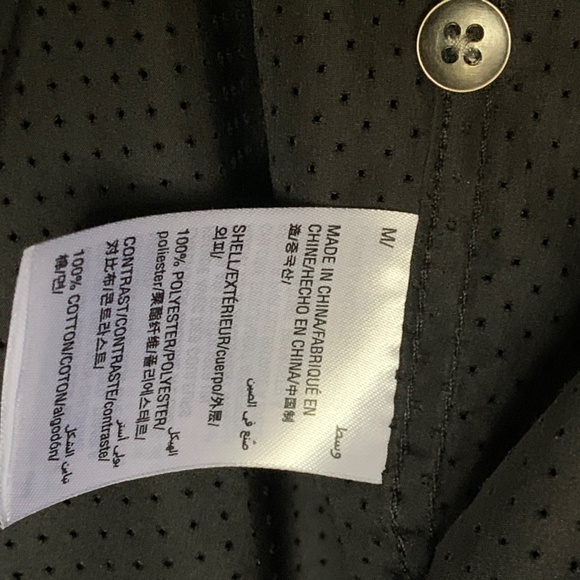 NWOT I-N-C Men's Black Mesh Camo Full Button Up Casual Shirt, Medium - Picture 6 of 9